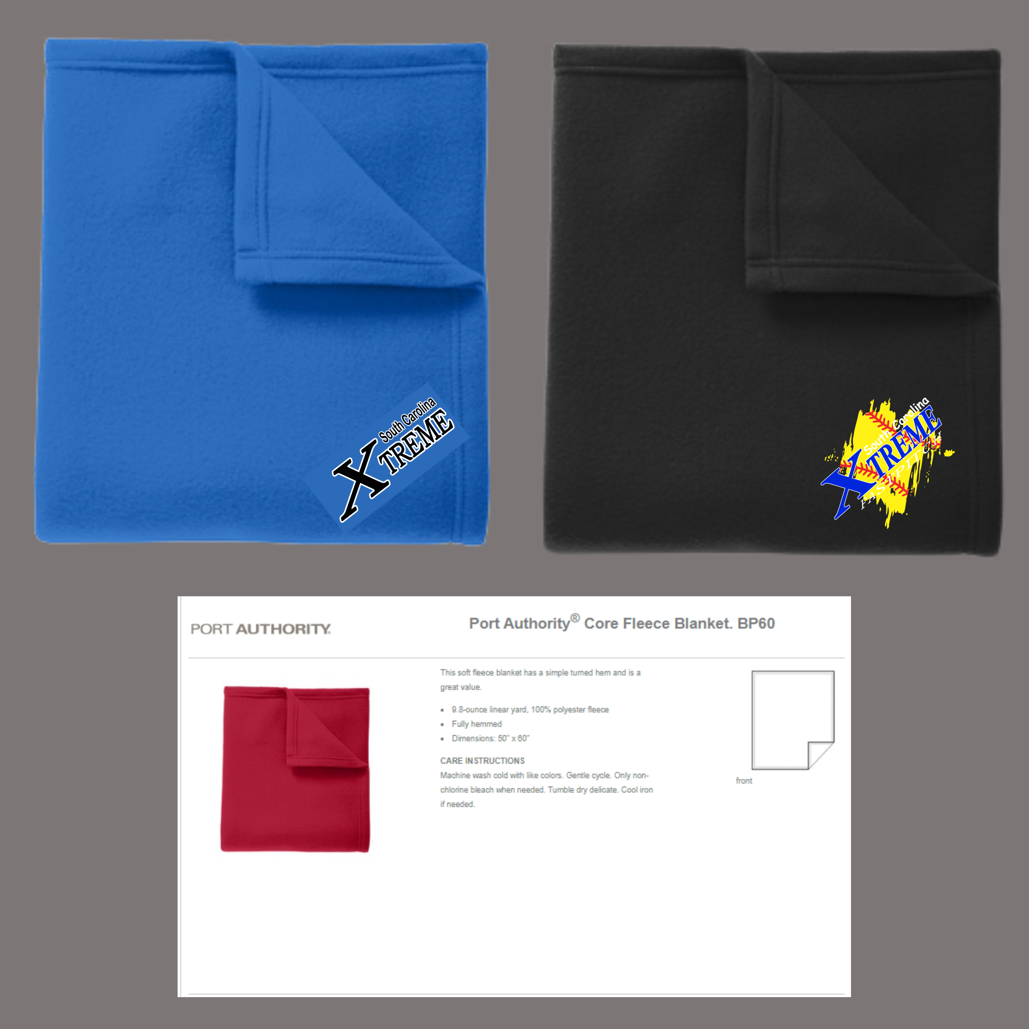 SC Xtreme Softball Core Fleece Blanket