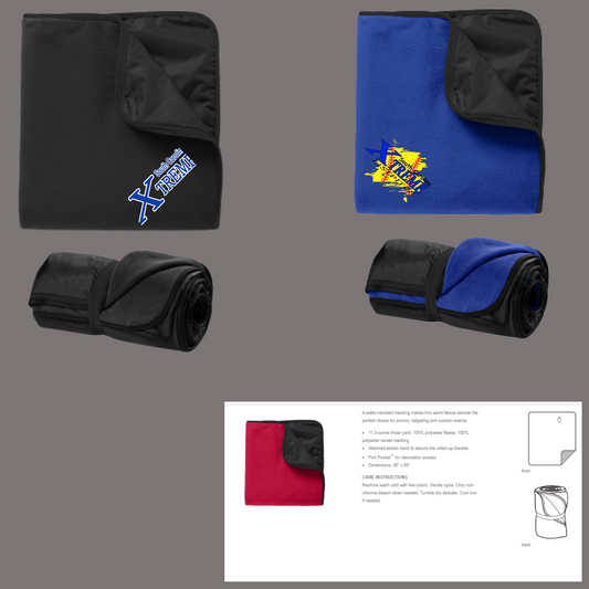 SC Xtreme Softball - Fleece & Poly Travel Blanket