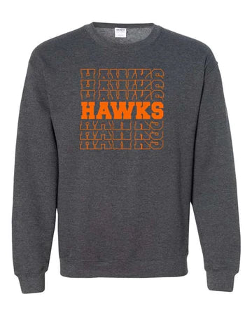 Multi Hawks - Orange Ink - Graphic