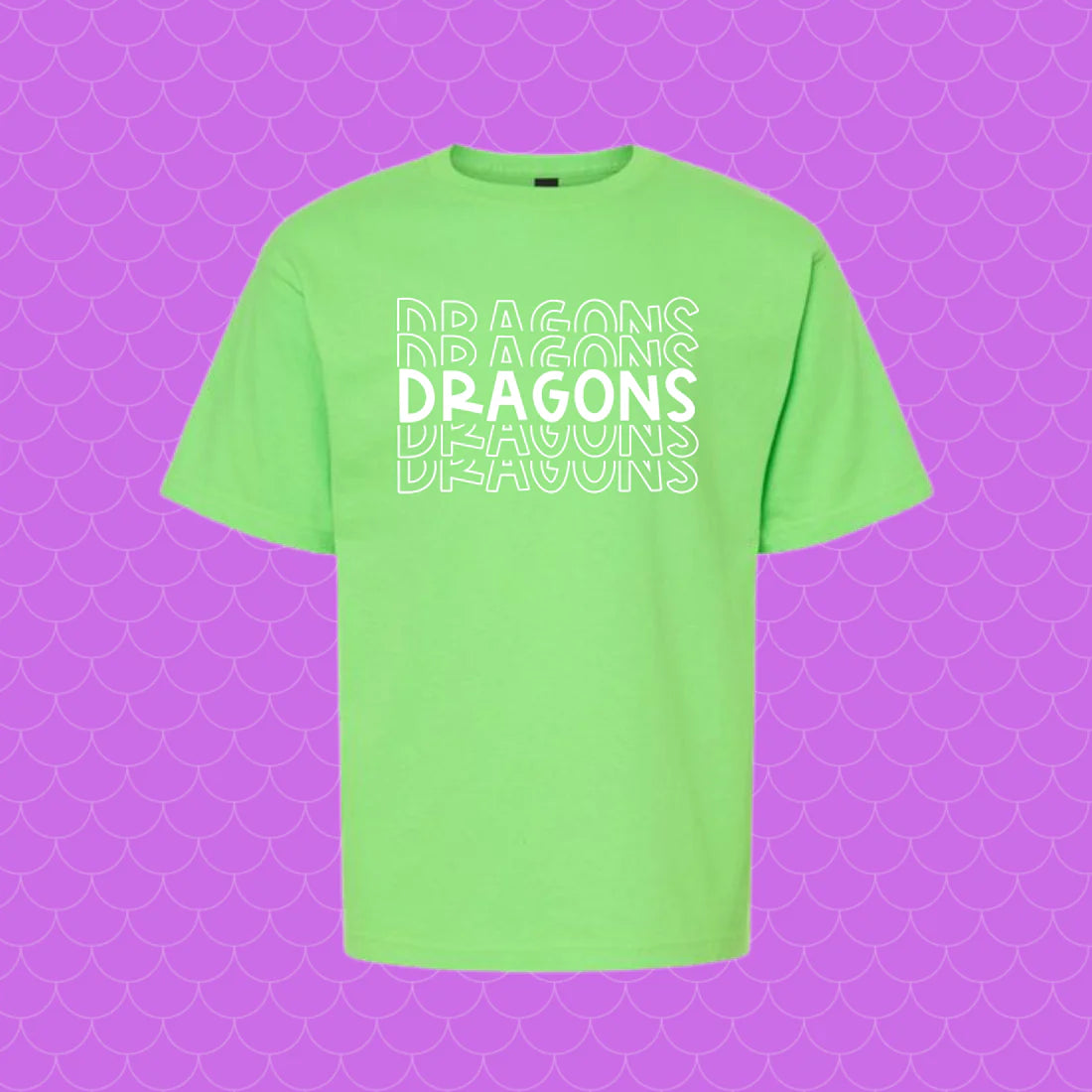 DF Stacked Dragon Font Tee
