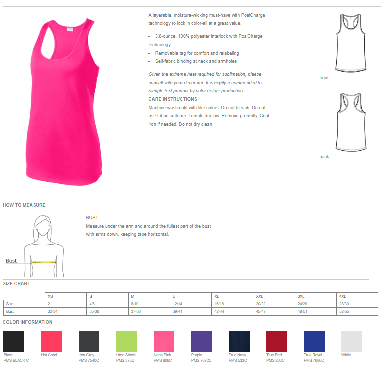FORT D CHEER - LADIES PERFORMANCE TANKS