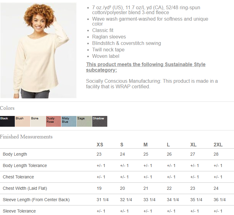 WOMEN'S WAVE WASH CREWNECK SWEATSHIRT - RHINESTONE