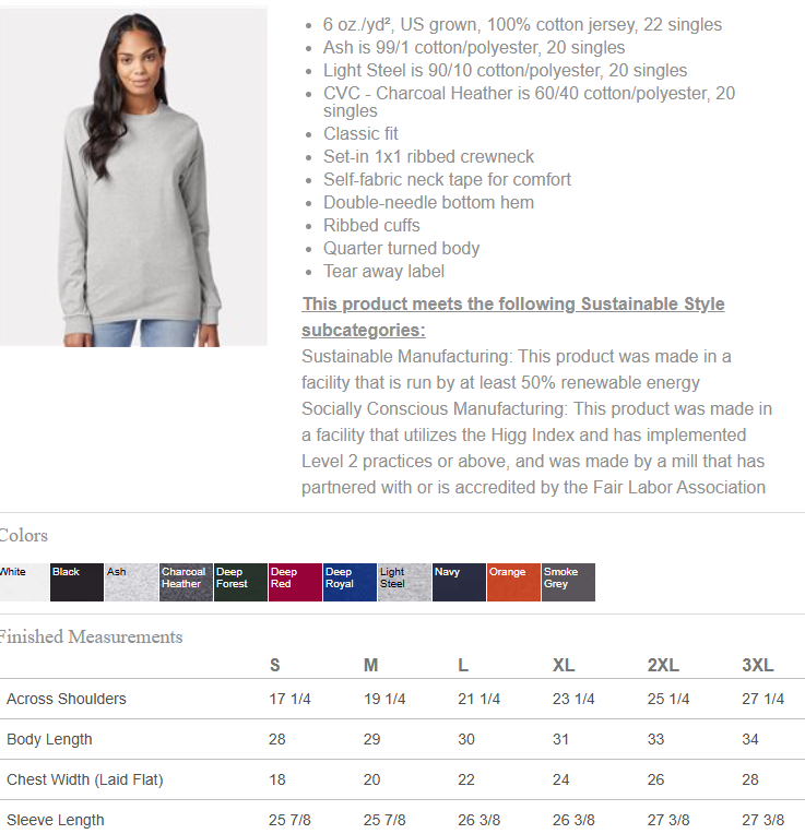CVICU - Hanes- Long Sleeve
