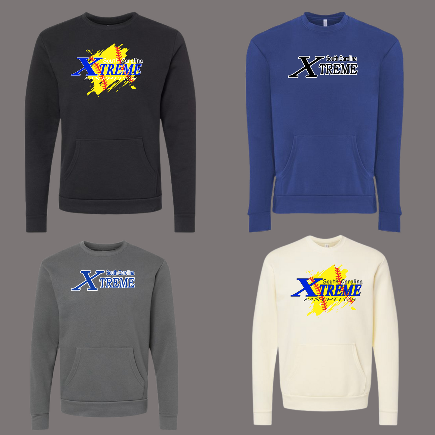 SC Xtreme Softball - - Santa Cruz Pocket Crewneck Sweatshirt