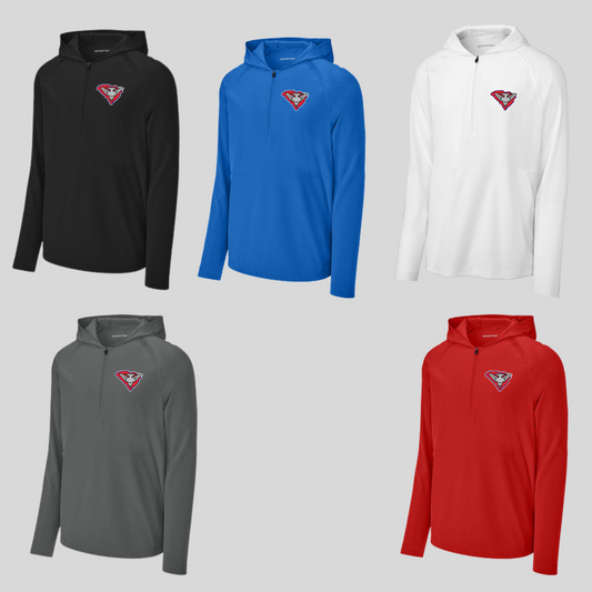 BOMBERS - Repeat 1/2-Zip Long Sleeve Hooded Jacket