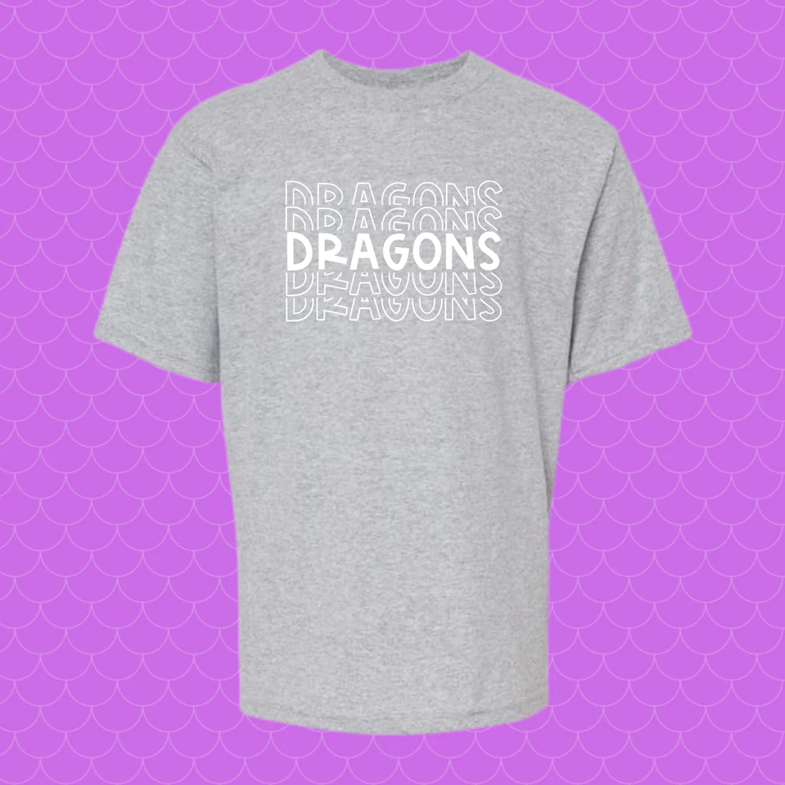 DF Stacked Dragon Font Tee