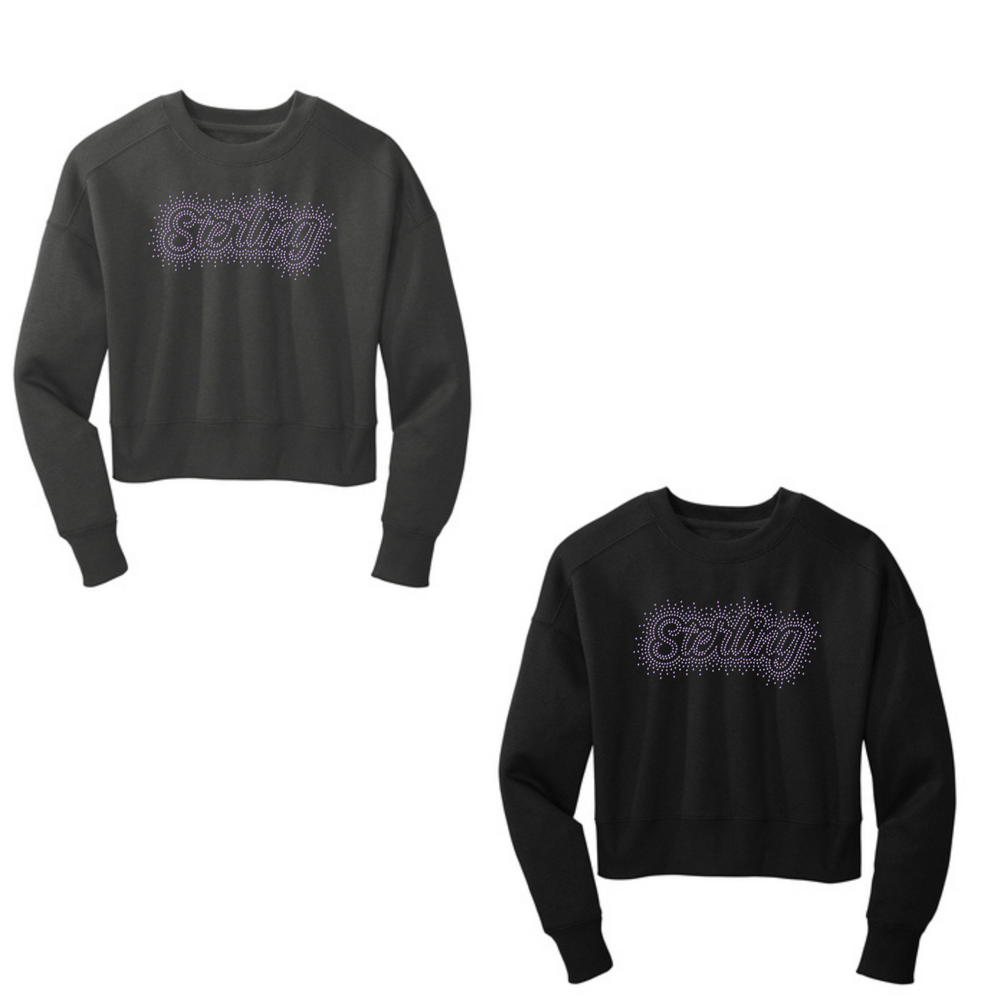 STERLING - CROPPED CREW - RHINESTONE