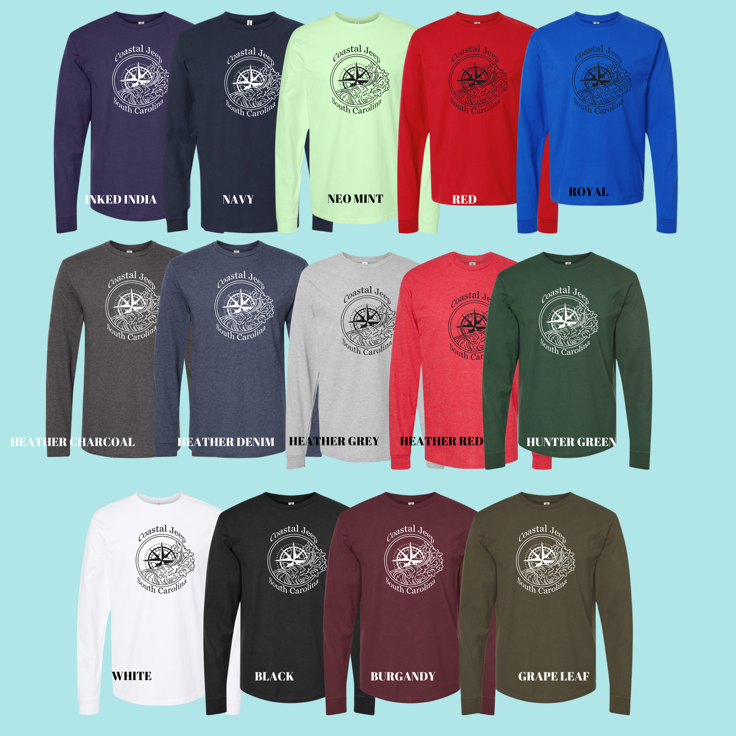 COASTAL JEEP - Long Sleeve T-Shirt