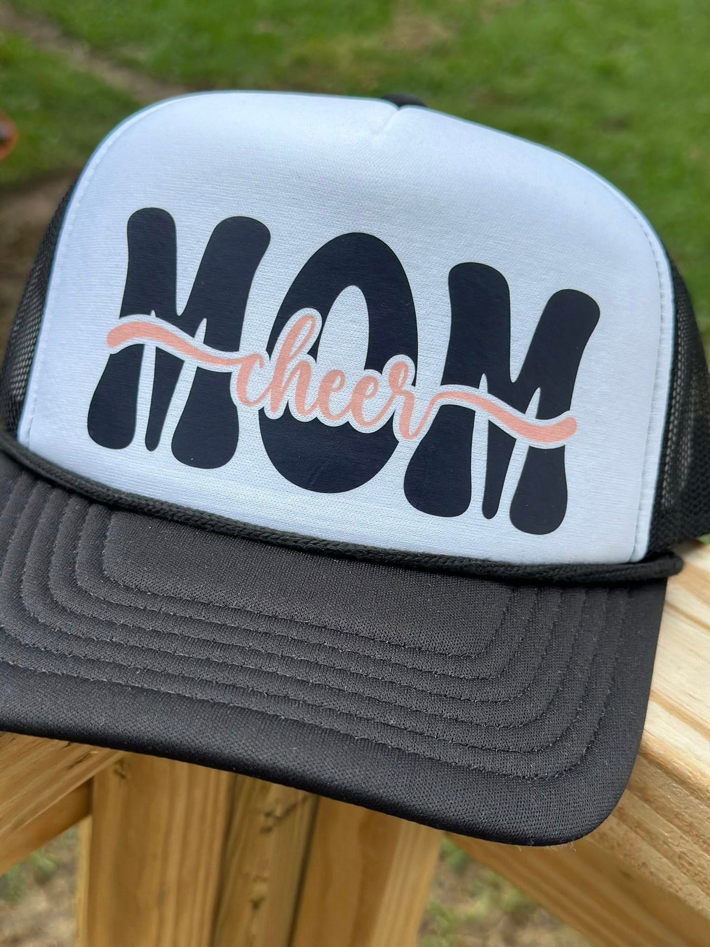 FOAM TRUCKER HAT - CHEER MOM PINK