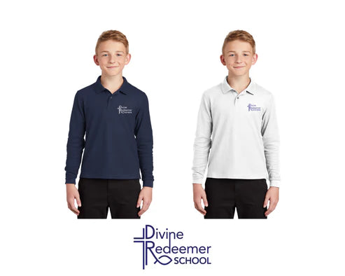 Unisex Silk Touch™ Polo Long Sleeve - DIVINE REDEEMER