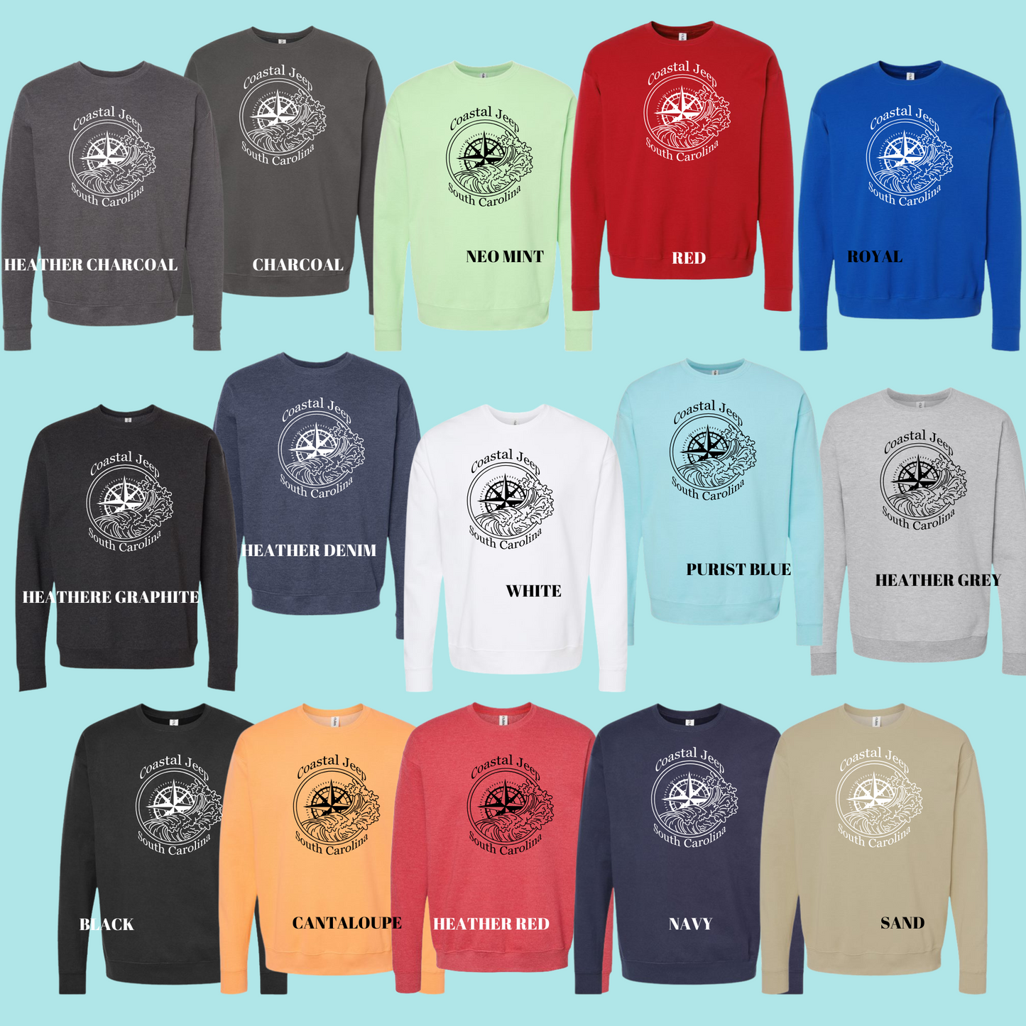 COASTAL JEEP - Crewneck Sweatshirt