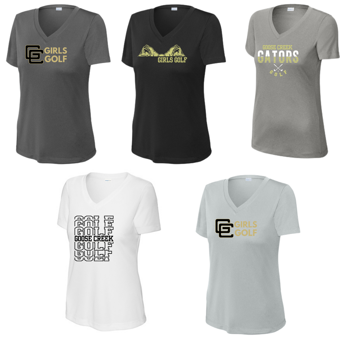 GC GOLF - Ladies Performance Dry Fit V-Neck
