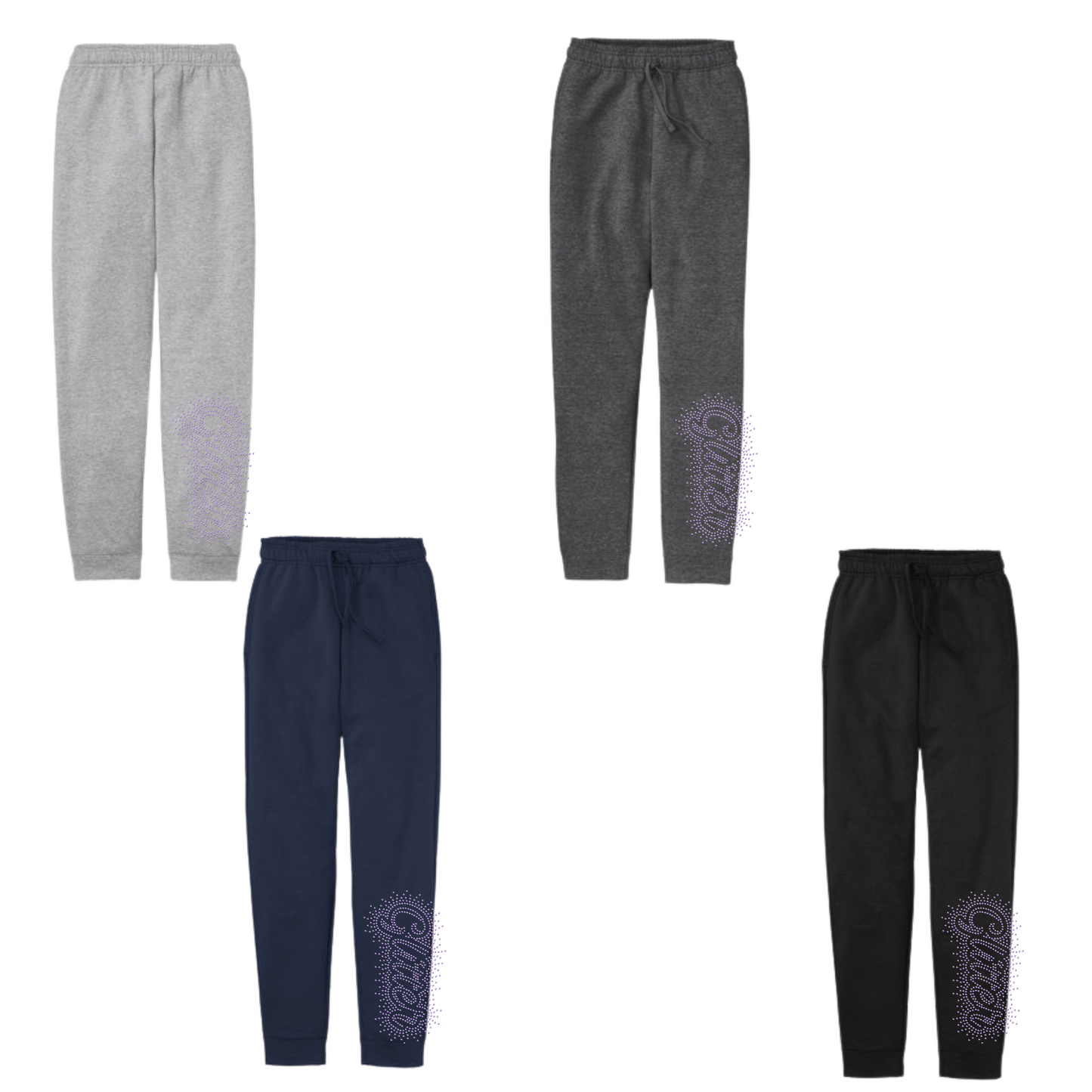 GLITTER - Joggers with Pockets - RHINESTONES