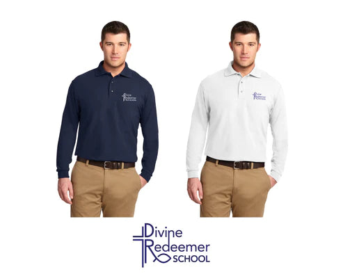 Unisex Silk Touch™ Polo Long Sleeve - DIVINE REDEEMER