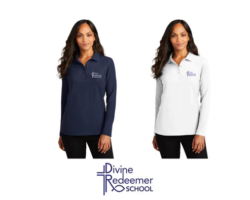 Ladies Silk Touch™ Polo Long Sleeve - DIVINE REDEEMER