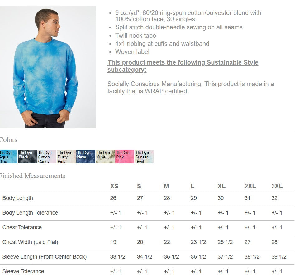 ECMO - Tie-Dyed Crewneck Sweatshirt