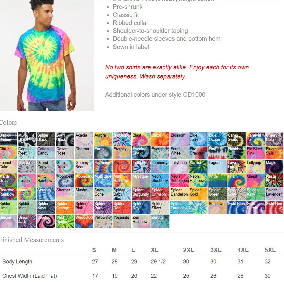 SMICU - Unisex Tie-Dyed T-Shirt