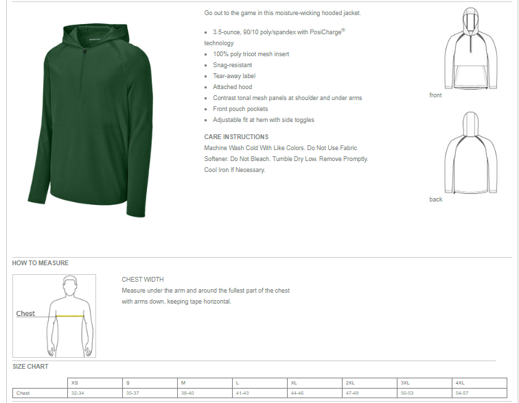 FORT D CHEER - Repeat 1/2-Zip Long Sleeve Hooded Jacket
