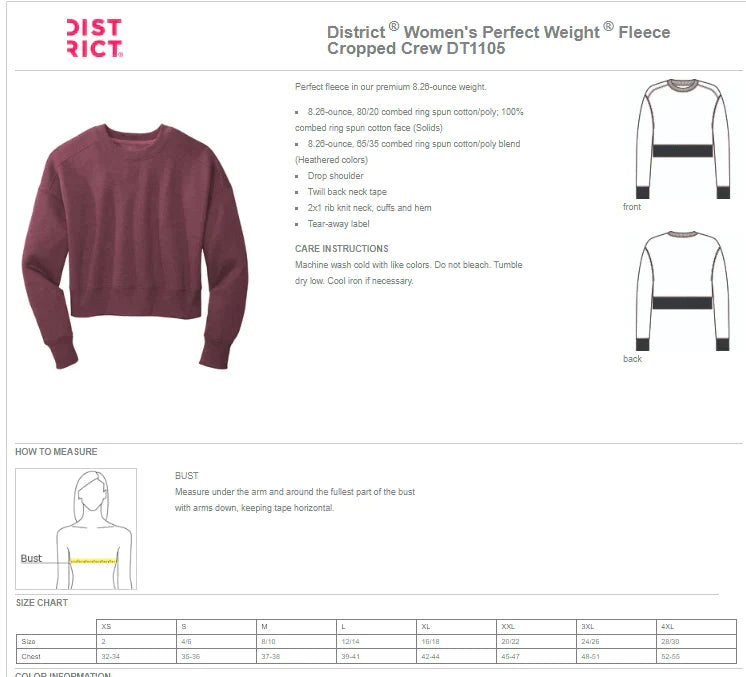 FIERCE - CROPPED CREW - RHINESTONE
