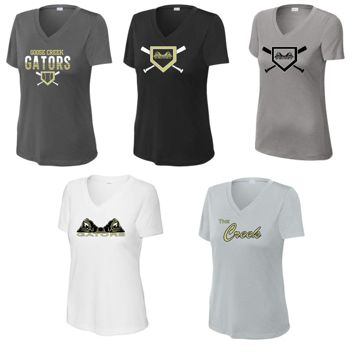 GC BASEBALL - Ladies Performance Dry Fit V-Neck