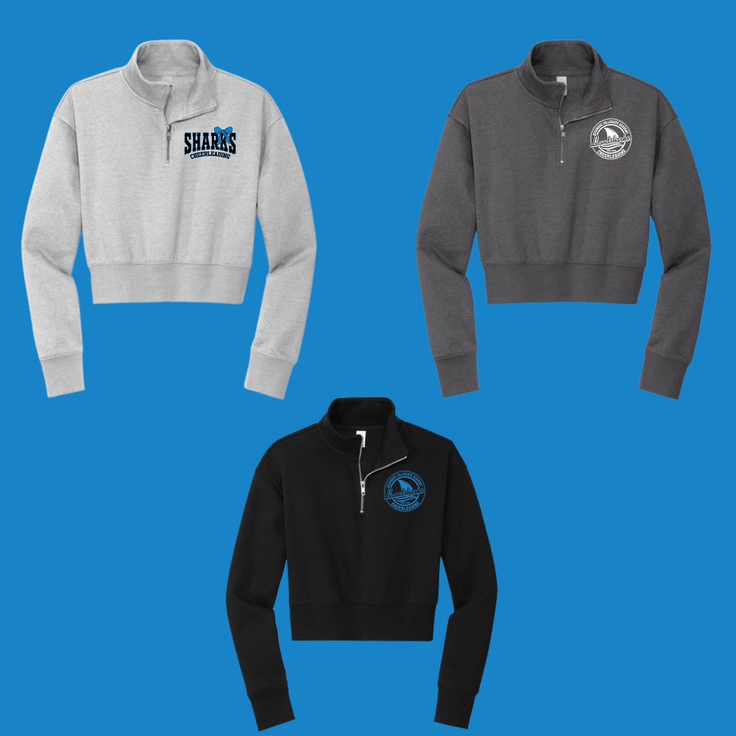 Oceanside Collegiate Academy - CROP FLEECE 1/2 ZIP