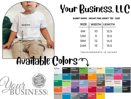 RABBIT SKINS - 3322 - Infant Fine Jersey Tee