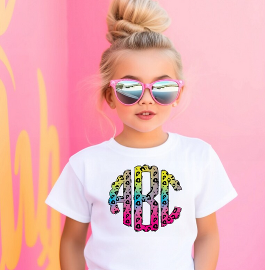 NEON LEOPARD MONOGRAM