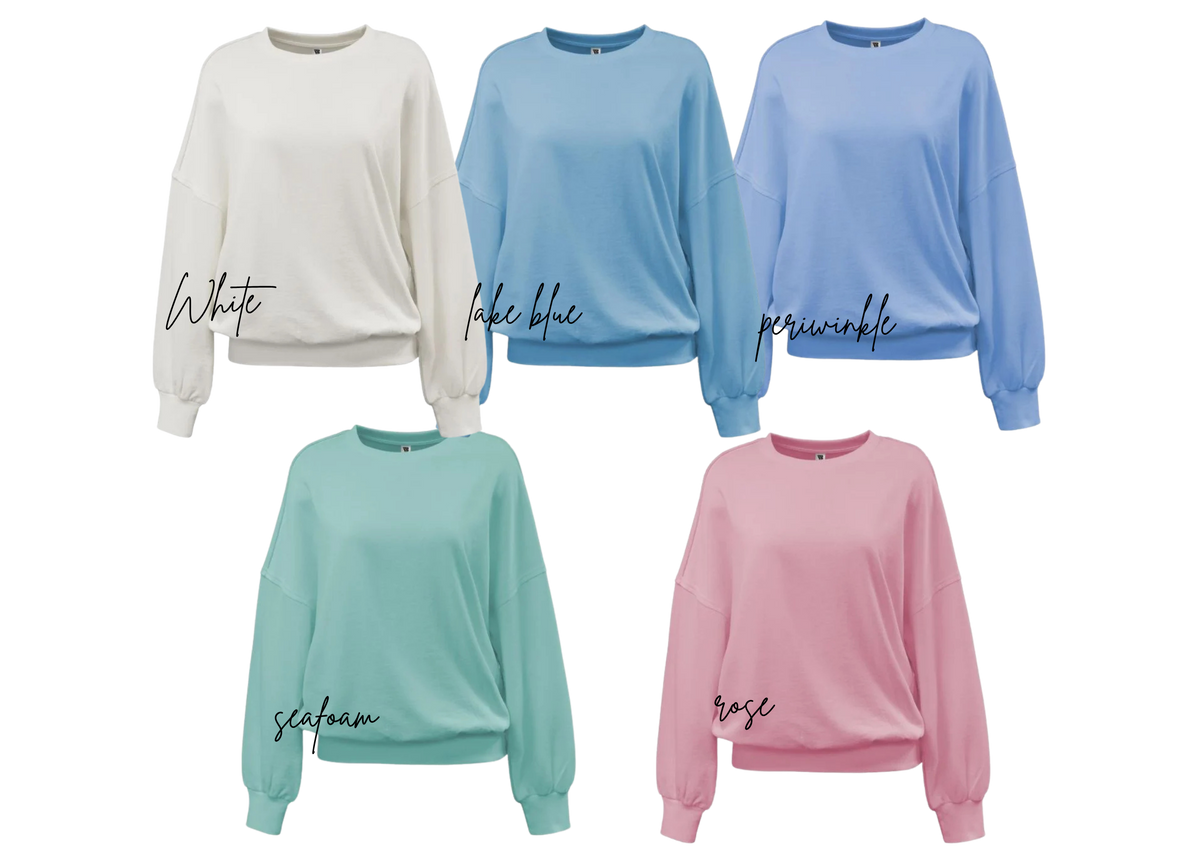 Womens Drop Shoulder Crew