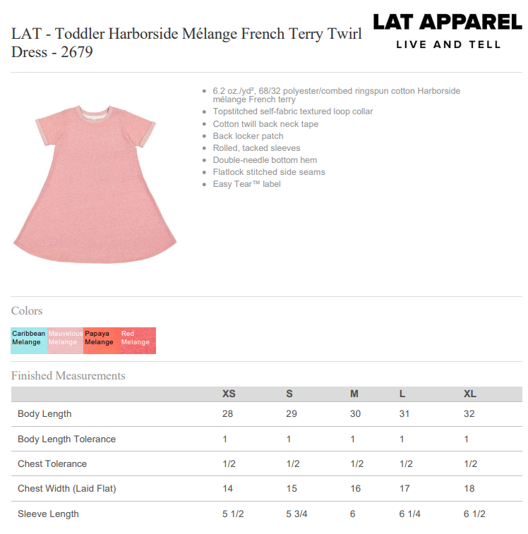 Toddler Harborside Mélange French Terry Twirl Dress