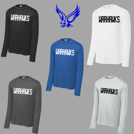 Warhawks - Performance Dry Fit Long Sleeve - Words Only Logo
