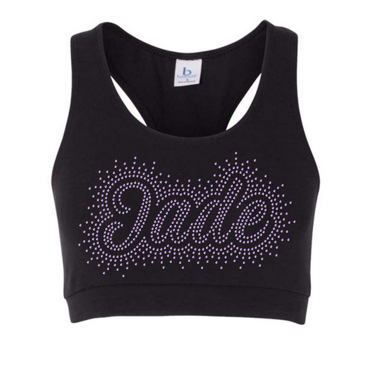 JADE  - SPORTS BRA - RHINESTONE