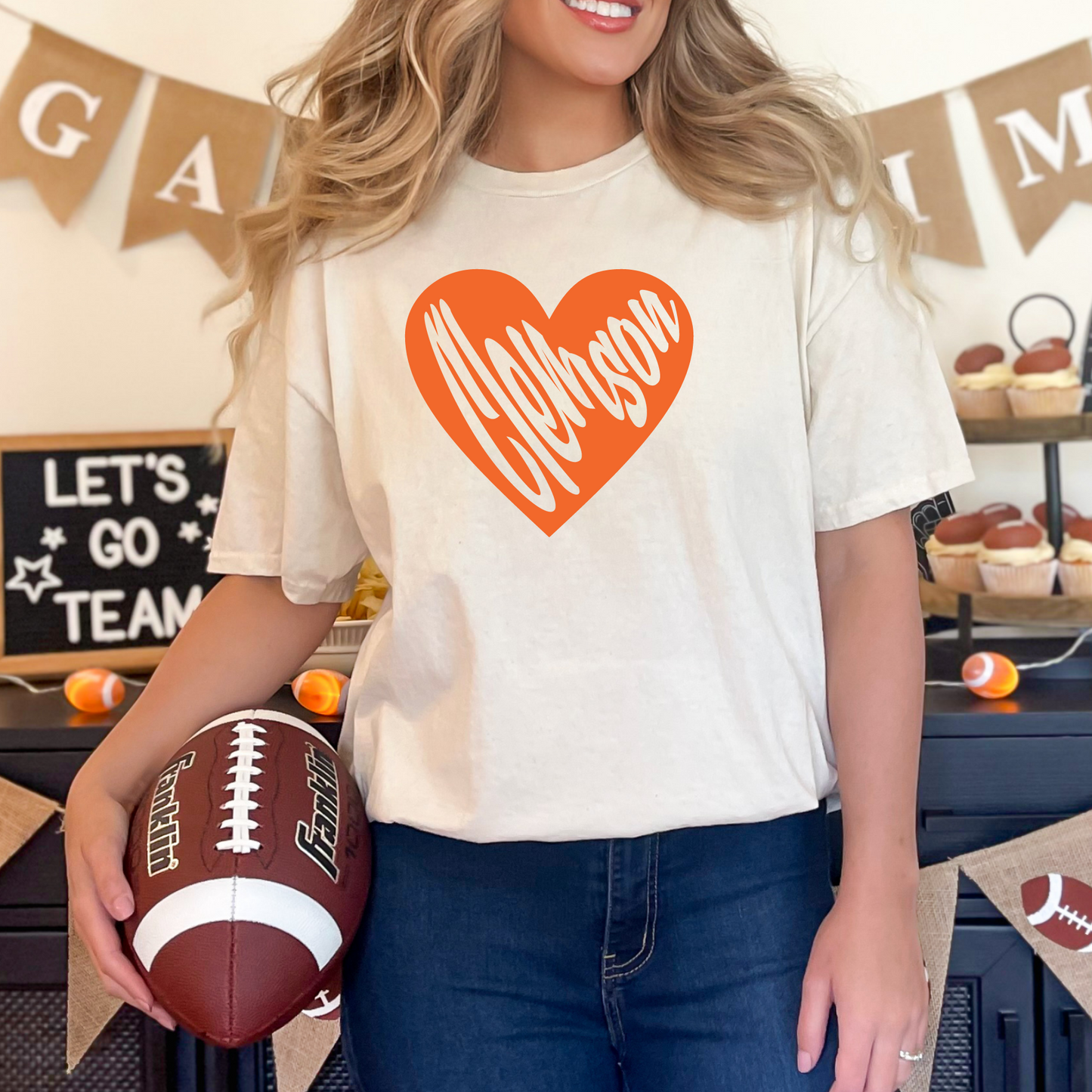 HEART WITH CLEMSON