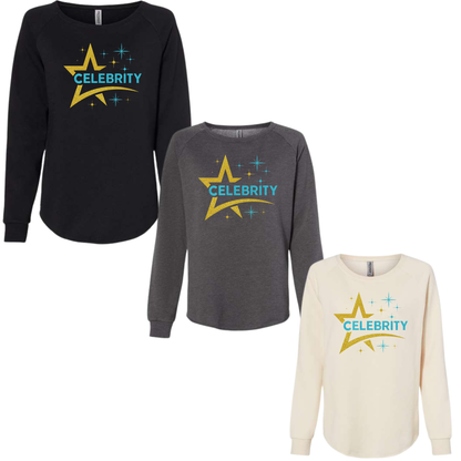 WOMEN'S WAVE WASH CREWNECK SWEATSHIRT - CELEBRITY CHEER