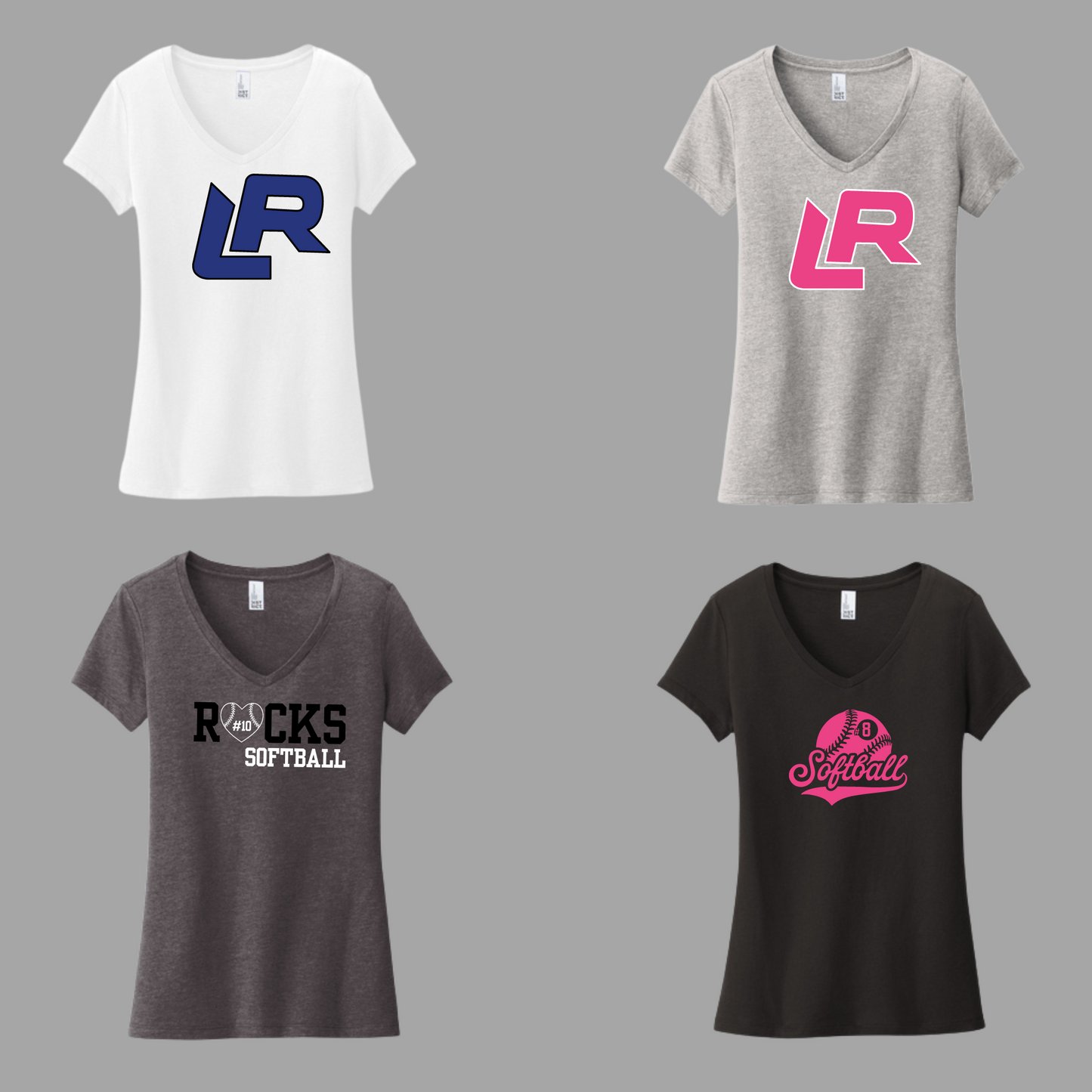 LADY ROCKS  - LADIES V NECK