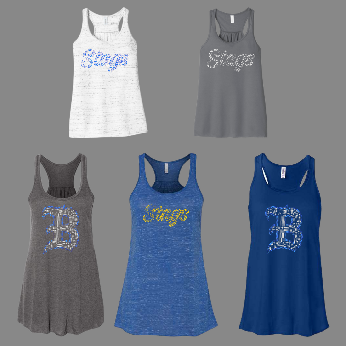 BERKELEY CHEER - TANK - RHINESTONES