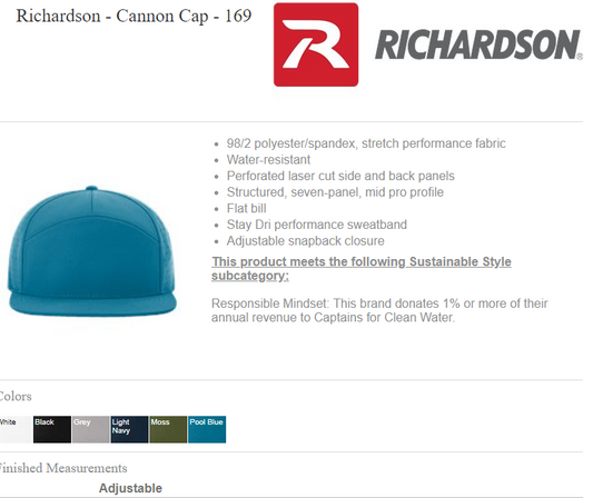 RICHARDSON 169 -Cannon Cap