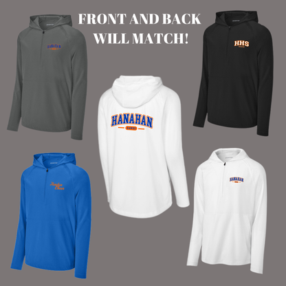 HANAHAN CHEER - Repeat 1/2-Zip Long Sleeve Hooded Jacket