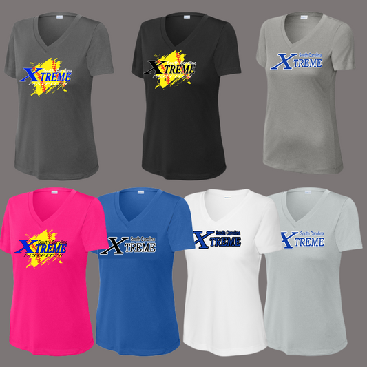 SC Xtreme Softball - Ladies Performance Dry Fit V-Neck