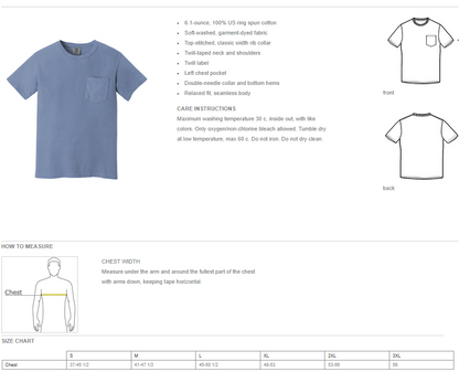 ART 5E - Comfort Colors - T-Shirt W/POCKET