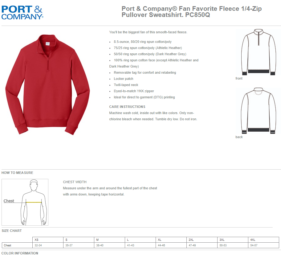 MSICU - Fleece 1/4-Zip Pullover Sweatshirt