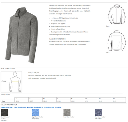 ART 5E - Heather Microfleece Full-Zip Jacket