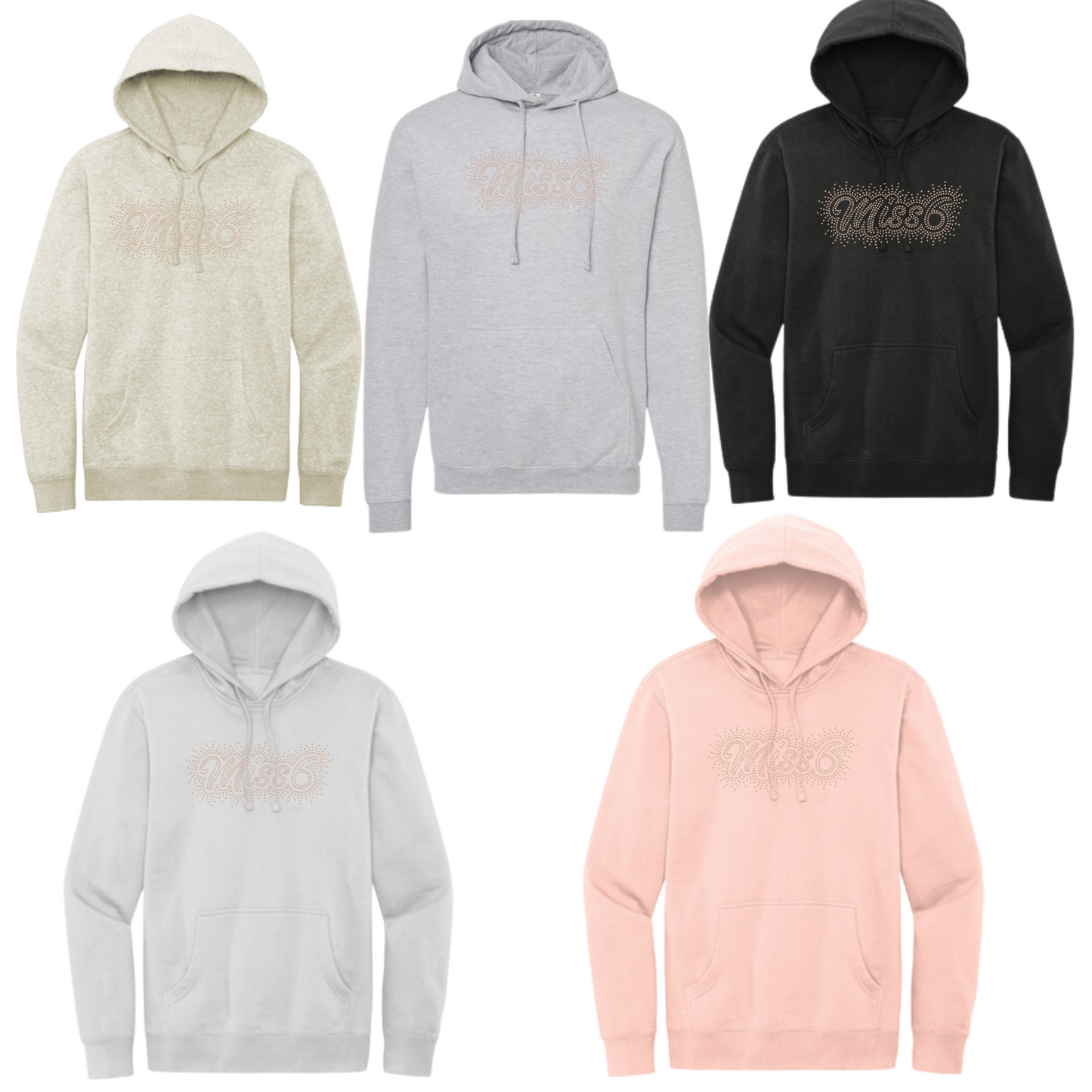 MISS 6  - FLEECE HOODIE RHINESTONE