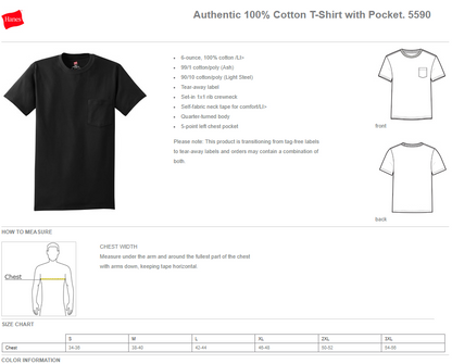 ART 5E - Cotton T-Shirt with Pocket
