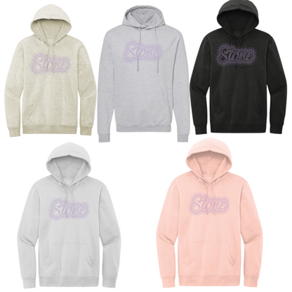 STONE  - FLEECE HOODIE RHINESTONE