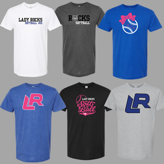 LADY ROCKS SOFTBALL - Unisex Fine Jersey T-Shirt