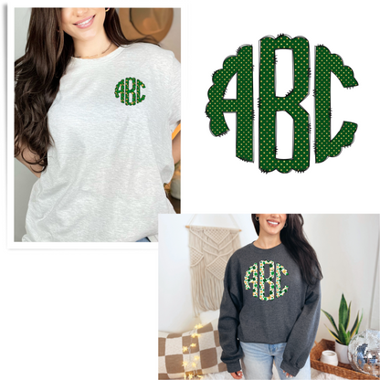 ST PATRICKS DAY SHAMROCK MONOGRAM