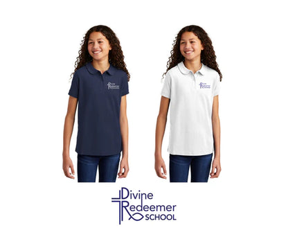 Girls Silk Touch™ Peter Pan Collar Polo - DIVINE REDEEMER - ESTF