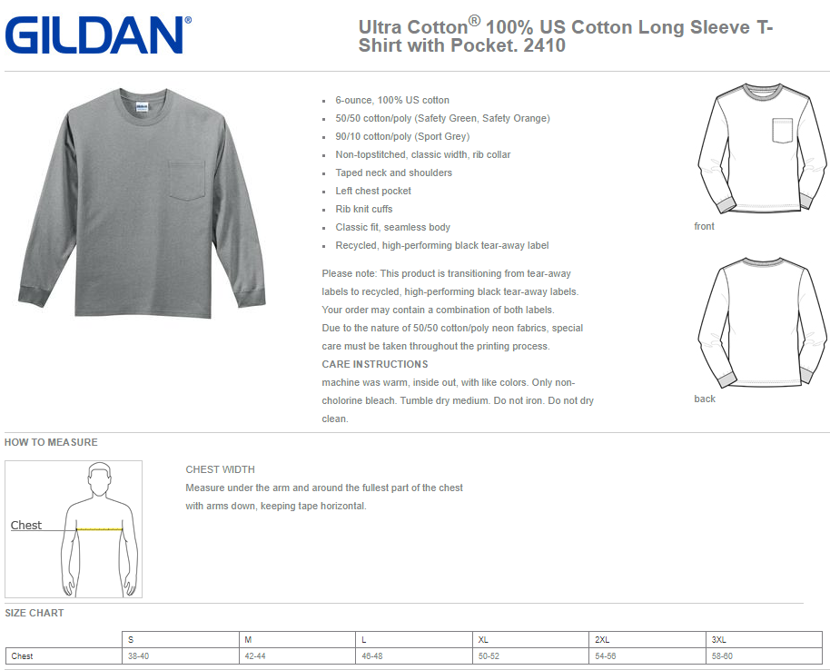 MSICU - Cotton T-Shirt with Pocket - Long Sleeve