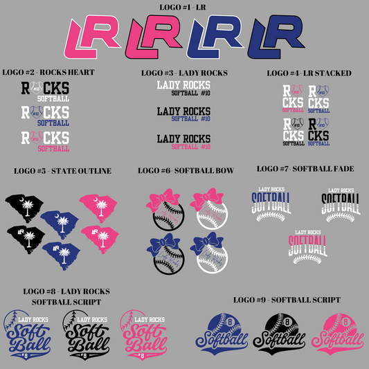 LADY ROCKS SOFTBALL - Car Decal