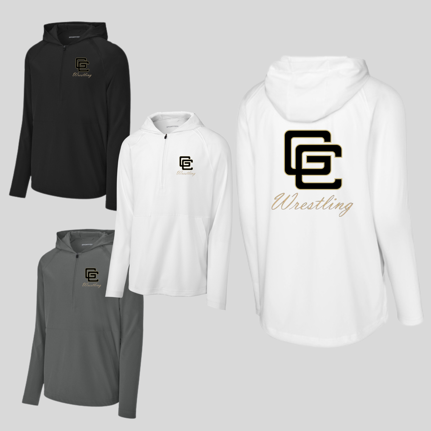 GOOSE CREEK WRESTLING  - Repeat 1/2-Zip Long Sleeve Hooded Jacket
